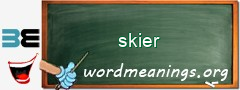 WordMeaning blackboard for skier